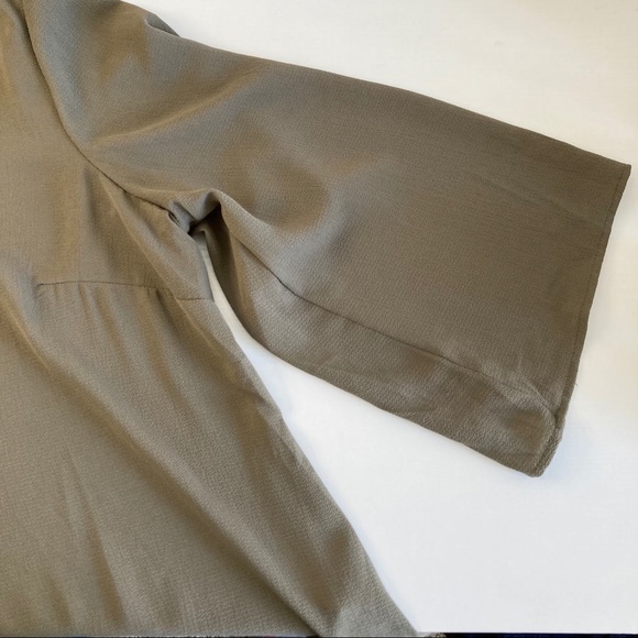 Unique Spectrum Army Green Lace Front Boho Tunic - Picture 7 of 10